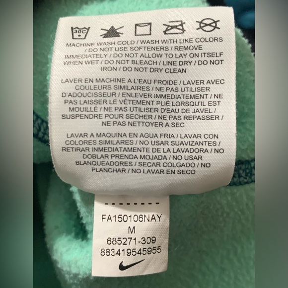 Nike Therma-Fit Pull Over Teal Hoodie - Picture 6 of 6